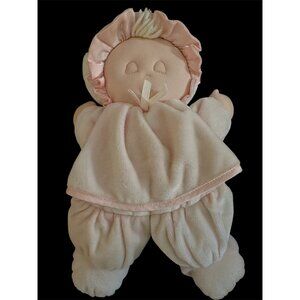 VTG Eden Sleepy Eye Baby Doll Girl Satin Trim Plush